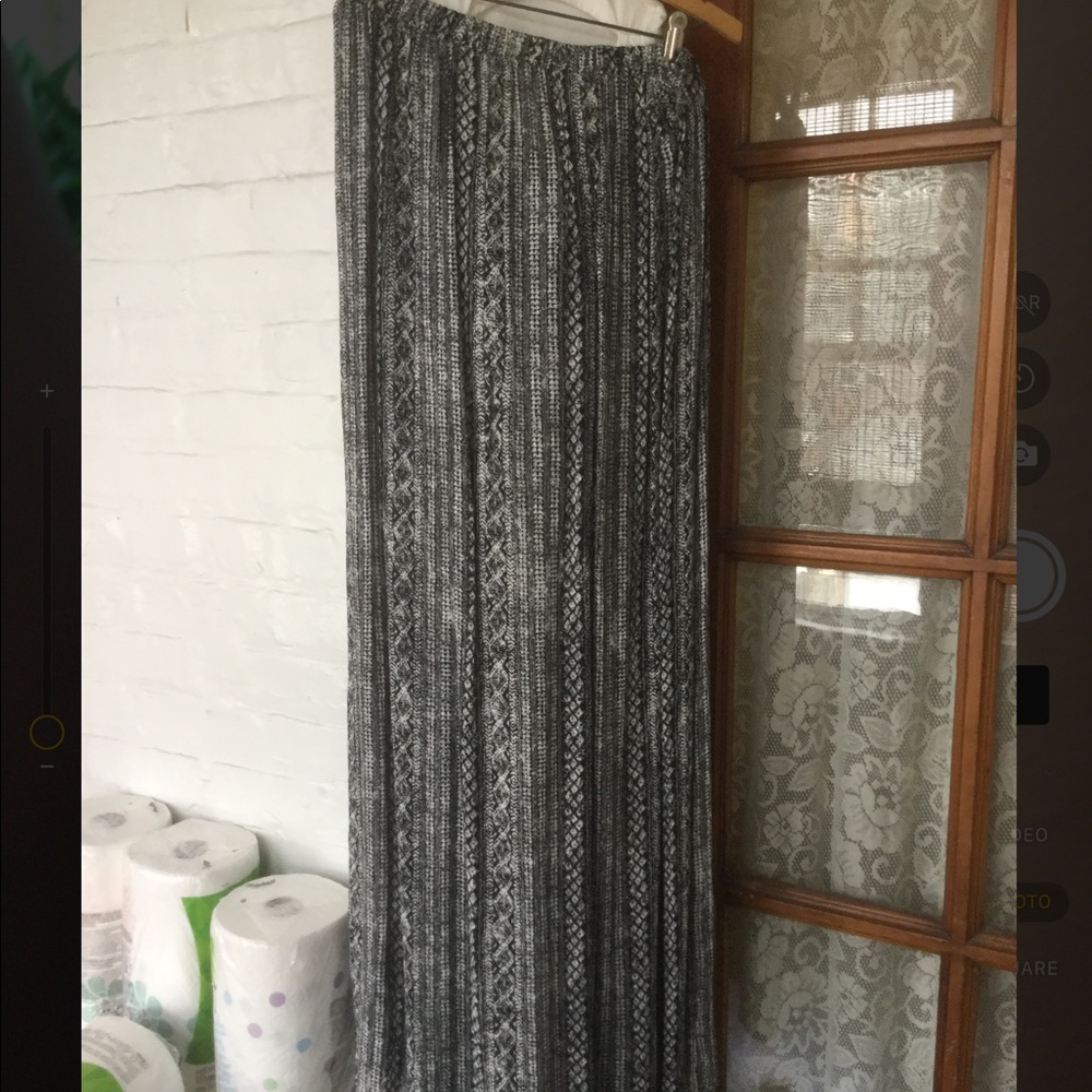 Long Grey Maxi Skirt